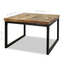 vidaXL Konferenčný stolík, teakové drevo a živica 60x60x40 cm