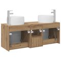 vidaXL Set kabinetov do kúpeľne 3 ks Dub artisan 49,5 x 44,5 x 66 cm