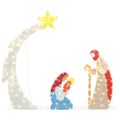 vidaXL Betlehemská scéna LED Teplá biela 149 x 32 x 127,5 cm Polyester