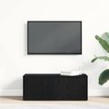 vidaXL TV skrinka 80x34x30 cm Čierny dub Kompozitné drevo