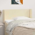 vidaXL Čelo postele so záhybmi krémový 83x16x78/88 cm umelá koža