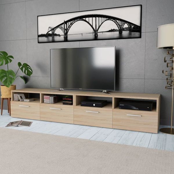 vidaXL TV skrinky 2 ks, kompozitné drevo 95x35x36 cm, dubové