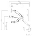 Neomounts FPMA-D750DBLACK2/Držák displeje/na stůl/10-32"/svorka/VESA 100X100/nosn. 2x8kg/plynový píst/2 displeje/černý Držák, VESA, stolní, pro 2 ploché monitory, úhloprícka 10"-32", náklon, otácení, rotace, nosnost 16kg, cerný