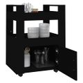 vidaXL Kuchynský vozík čierny 60x45x80 cm upravené drevo