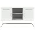 vidaXL TV skrinka biela 100,5x39x60,5 cm oceľ