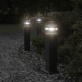 vidaXL Vonkajšie stojace lampy 3 ks čierna 50 cm hliník