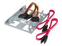 Dual SATA SSDs/HDDs Mounting Bracket for Mounting Bay (BRACKET25X2) - Bay adaptér pre dátové úložisko - 3,5" na 2,5" - oceľová - pre P/N: 25S22M2NGFFR, S322M225R, SAT2M2NGFF25, SAT32M225, SAT32MSAT257, ST521PMINT