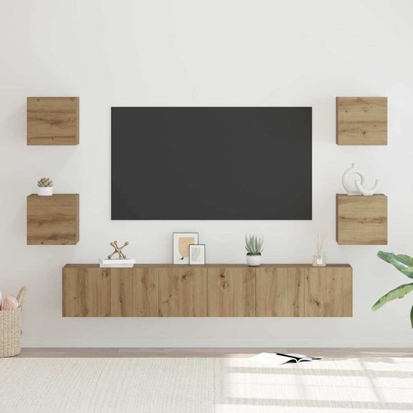 vidaXL Zostava TV skriniek 7 pcs Remeselný dub Kompozitné drevo