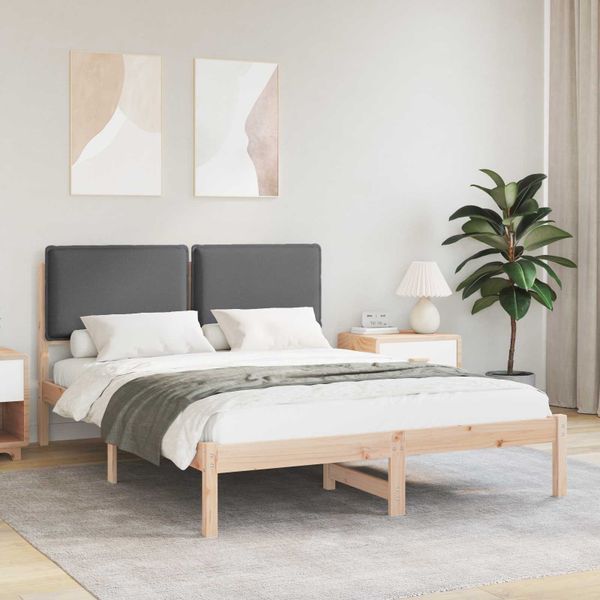 vidaXL Rám postele s čalúneným čelom Tmavo šedá 120 x 200 cm