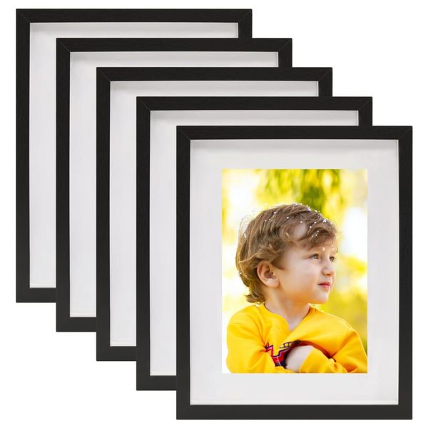 vidaXL 3D fotorámiky 5 ks čierne 21x29,7 cm na 15x20 cm fotku