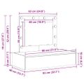 vidaXL Toaletný stolík Hnedá 83 x 40 x 70 cm Kompozitné drevo