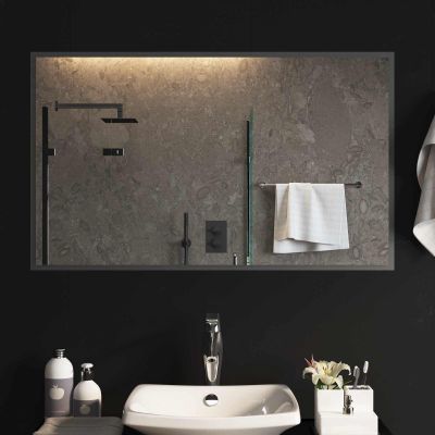 vidaXL Zrkadlo do kúpeľne s LED Priehľadná 100 x 60 cm tvrdené sklo