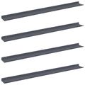 vidaXL Závesná polica 4 ks Antracit 100 x 9 x 2,5 cm Oceľ