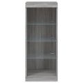 vidaXL Komoda s LED svetlami sivá sonoma 41x37x100 cm