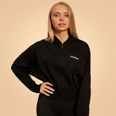 Dámska mikina Zip-Up Bliss Black - BeastPink, veľkosť M, veľkosť oblečenia M