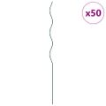 vidaXL Podpora rastlín 50 ks Zelená 110 x 0.6 x 0.6 cm Oceľ