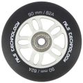 Matné kolieska NILS Extreme PU 90x24 82A s ložiskami ABEC 9, čierne, 4 ks