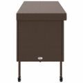 vidaXL Záhradný úložný box s kolieskami Hnedý 160x55x75 cm Poly Rattan