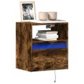 vidaXL TV nástenné skrinky s LED svetlami 2 ks dymový dub 41x31x45 cm