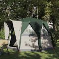 vidaXL Stan pre 3 osoby so strechou Zelená a biela 320 x 320 x 203 cm