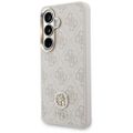 Puzdro Guess 4G Big Rhinestone Triangle Strap MagSafe pre Samsung Galaxy S26 ružová