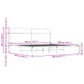 vidaXL Kovový posteľný rám bez matraca dymový dub 200x200 cm