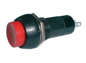 Prepínač tlačidlo okrúhle ON-OFF 250V/1A červené