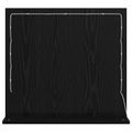 vidaXL Toaletné zrkadlo Čierny dub 60 x 55 x 18 cm Obdĺžnikový