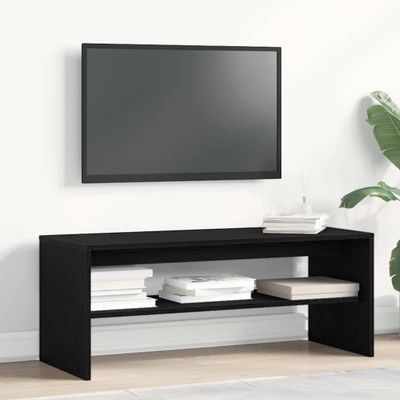 VidaXL TV skrinka Dub čierny 100x40x40 cm Drevo