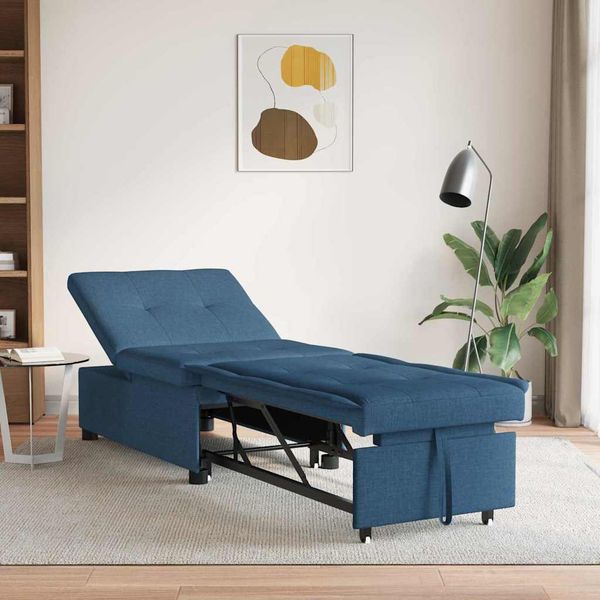 vidaXL Rozkladací gauč Modrá 194 x 50 x 82 cm látka