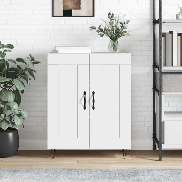 vidaXL Komoda biela 69,5x34x90 cm kompozitné drevo