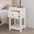 vidaXL Nočné stolíky 2 ks biele 40x35x61,5 cm masívne borovicové drevo