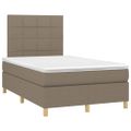vidaXL Boxspring posteľ s matracom sivohnedý 120x200 cm látka