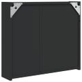 vidaXL Kúpeľňová zrkadlová skrinka s LED svetlom čierna 60x13x52 cm