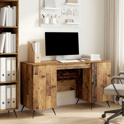 vidaXL Stôl Staré drevo 142,5 x 50 x 75 cm Kompozitné drevo