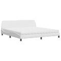 vidaXL Posteľ s matracom Dover biela 200x200 cm umelá koža