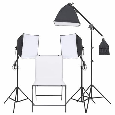 vidaXL Fotografická štúdiová súprava osvetlenia s foto stolom