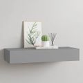 vidaXL Nástenná zásuvková polica sivá 60x23,5x10 cm MDF