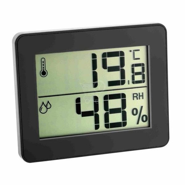 30.5027.01 TFA digitálny teplomer s vlhkomerom, čierny