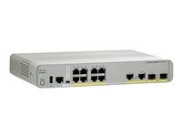 Prepínač - riadený - 8 x 10/100/1000 + 2 x SFP + 2 x 10/100/1000 (uplink) - desktop, Možnosť montáže do rozvádzača, Možnosť montáže na DIN lištu, Možnosť montáže na stenu - repasované