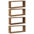 vidaXL Nástenné police 4 ks, staré drevo 60x15x23 cm, kompozitné drevo