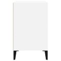 vidaXL Botník lesklý biely 102x36x60 cm spracované drevo