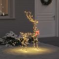 vidaXL 3D sob 140 LED Teplá biela 70 x 41 x 128 cm Ratan