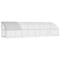 vidaXL Klietka pre sliepky 4 ks Strieborná 800 x 200 x 200 cm