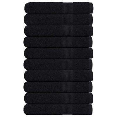 vidaXL Saunové osušky FROGN 10 ks čierne 80x200 cm 360 g/m²