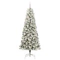 vidaXL Umelý Sklápací Vianočný Stromček 300 LED Zelená a biela 180 cm