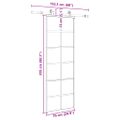 vidaXL Posuvné dvere s kovaním čierne 76x205 cm ESG sklo