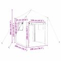 vidaXL Skleník s rýchlo postaviteľným rámom Zelená 200 x 200 x 300 cm