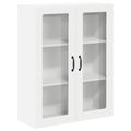 vidaXL Nástenný sklenený kabinet LUCCA Biela 80 x 31 x 100 cm