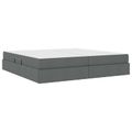 vidaXL Postel s úložným prostorem a matrací Tmavo šedá 200 x 200 cm